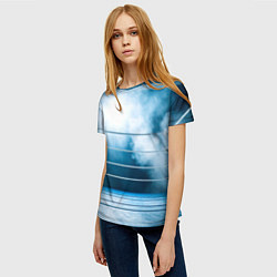 Футболка женская Ринг в тумане, цвет: 3D-принт — фото 2