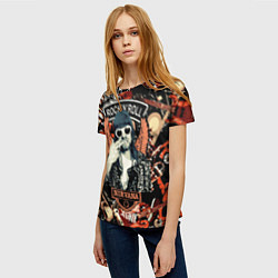 Футболка женская Nirvana Kurt Cobain на фоне гитар, цвет: 3D-принт — фото 2
