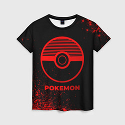 Футболка женская Pokemon - red gradient, цвет: 3D-принт