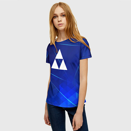 Женская футболка Zelda blue poly / 3D-принт – фото 3