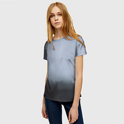 Футболка женская Абстракция с серым и черным, цвет: 3D-принт — фото 2
