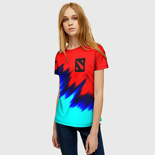Женская футболка Dota краски / 3D-принт – фото 3