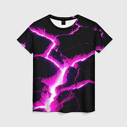 Женская футболка Color pink black