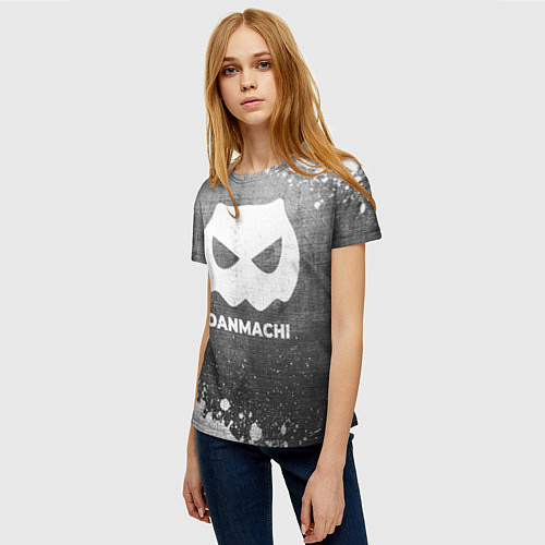 Женская футболка DanMachi - grey gradient / 3D-принт – фото 3