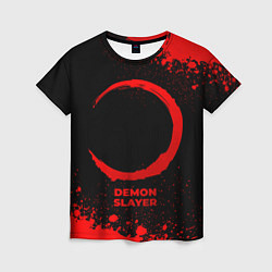 Футболка женская Demon Slayer - red gradient, цвет: 3D-принт