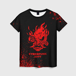 Футболка женская Cyberpunk 2077 - red gradient, цвет: 3D-принт