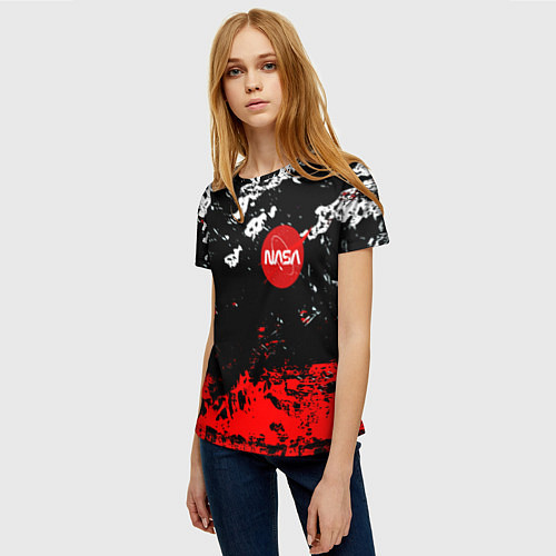Женская футболка Nasa краски / 3D-принт – фото 3