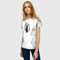 Футболка женская Dead Space white poly, цвет: 3D-принт — фото 2