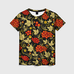 Футболка женская Русский узор с позолотой, цвет: 3D-принт