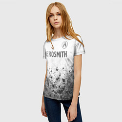 Футболка женская Aerosmith - white gradient посередине, цвет: 3D-принт — фото 2