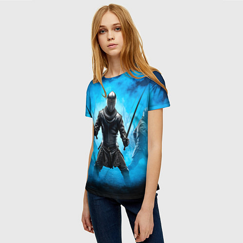 Женская футболка Фехтовальщики со шпагами / 3D-принт – фото 3