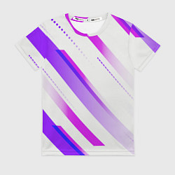 Женская футболка Color white pink