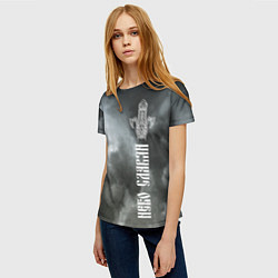 Футболка женская Славянский Перун - небо славян, цвет: 3D-принт — фото 2