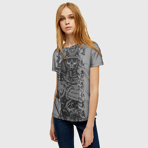 Женская футболка Мертвый самурай призрак / 3D-принт – фото 3