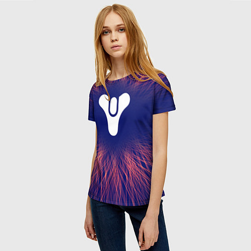 Женская футболка Destiny red energy / 3D-принт – фото 3