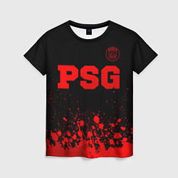 Футболка женская PSG - red gradient посередине, цвет: 3D-принт