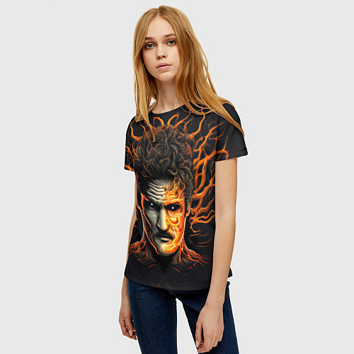 Женская футболка The last of us - зараженный Джоел / 3D-принт – фото 3