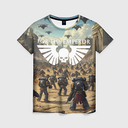 Футболка женская Warhammer 40k поле боя, цвет: 3D-принт