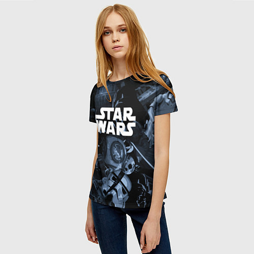 Женская футболка Star wars персонажи из звездных войн / 3D-принт – фото 3