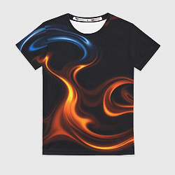 Женская футболка The color is fire orange