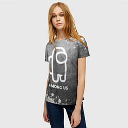 Футболка женская Among Us - grey gradient, цвет: 3D-принт — фото 2