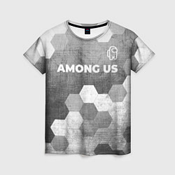 Футболка женская Among Us - grey gradient посередине, цвет: 3D-принт