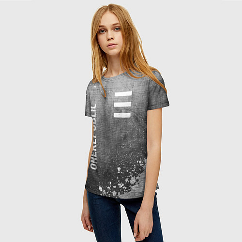 Женская футболка OneRepublic - grey gradient вертикально / 3D-принт – фото 3