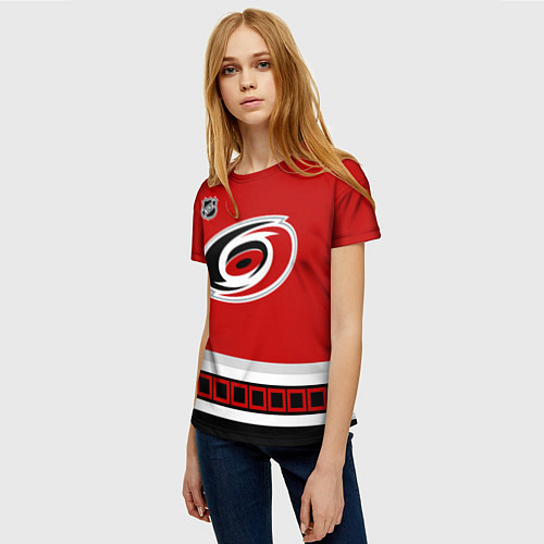 Женская футболка Carolina Hurricanes - NHL team / 3D-принт – фото 3