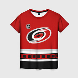 Футболка женская Каролина Харрикейнз хоккей, цвет: 3D-принт