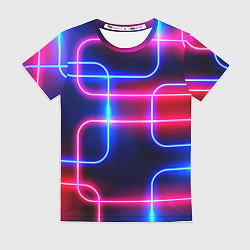 Футболка женская Цветные светящиеся неоны, цвет: 3D-принт