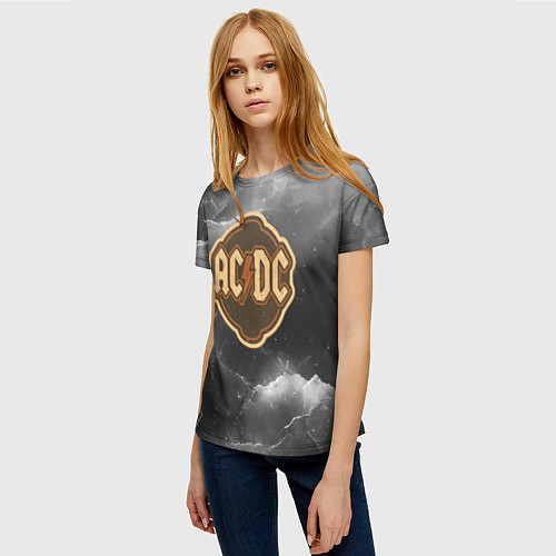 Женская футболка ACDC ретро логотип / 3D-принт – фото 3