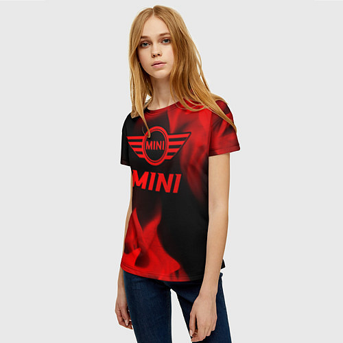 Женская футболка Mini - red gradient / 3D-принт – фото 3