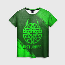 Женская футболка Disturbed - green gradient