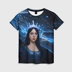 Футболка женская Билли Айлиш в стиле снежной королевы, цвет: 3D-принт