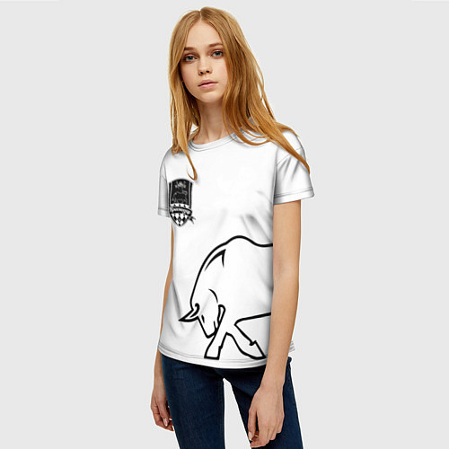 Женская футболка ФК Краснодар - бык / 3D-принт – фото 3