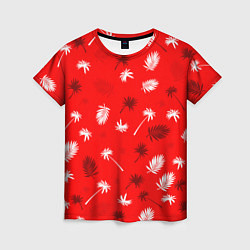 Футболка женская Текстура красной гавайской рубашки, цвет: 3D-принт