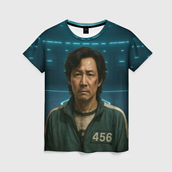 Женская футболка Игрок 456 грустный - Игра в кальмара