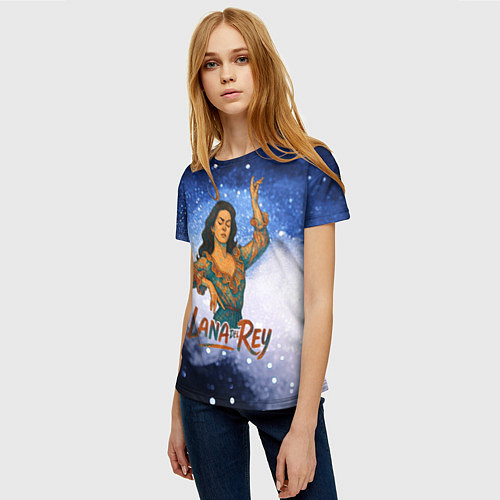Женская футболка Lana Del Rey танцует / 3D-принт – фото 3