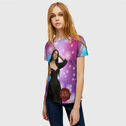 Футболка женская Lana Del Rey закрыла глаза, цвет: 3D-принт — фото 2