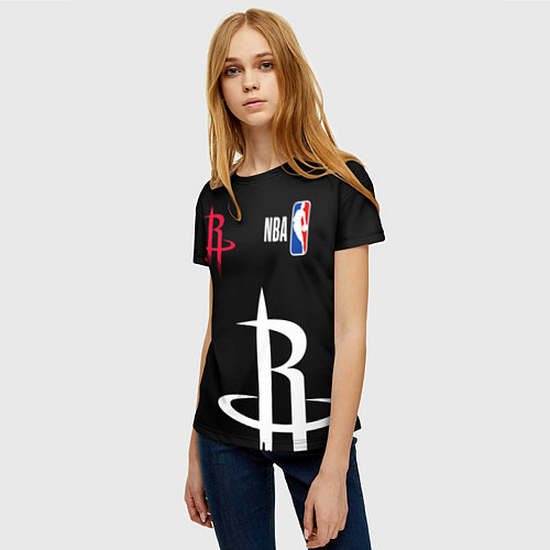 Женская футболка Хьюстон Рокетс - НБА команда / 3D-принт – фото 3