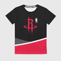 Футболка женская Хьюстон Рокетс - линии, цвет: 3D-принт