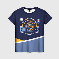 Футболка женская Мемфис Гриззлис - линии, цвет: 3D-принт