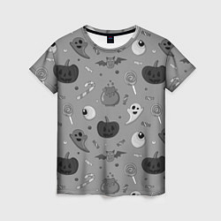 Футболка женская Halloween grey, цвет: 3D-принт