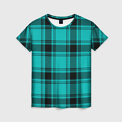 Футболка женская Checkered blue, цвет: 3D-принт