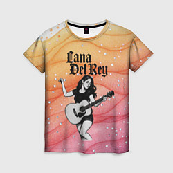 Футболка женская Lana Del Rey в образе гитаристки, цвет: 3D-принт