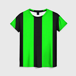 Футболка женская Color green black line, цвет: 3D-принт