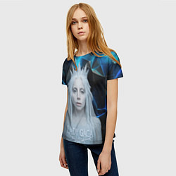 Футболка женская Леди Гага стиль снежной королевы, цвет: 3D-принт — фото 2