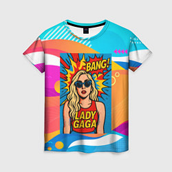 Футболка женская Леди Гага в стиле комиксов, цвет: 3D-принт