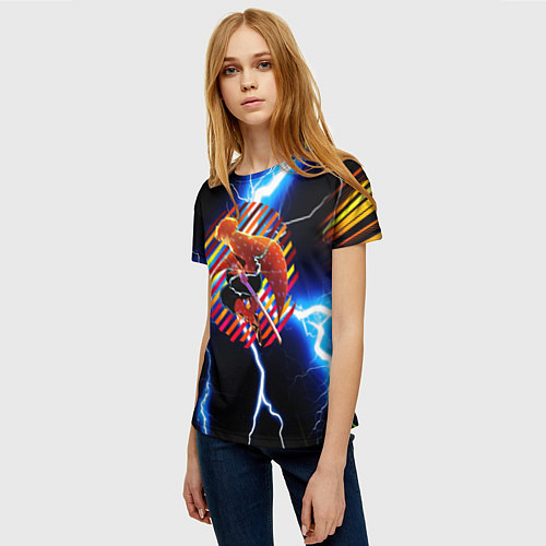 Женская футболка Anime Demon Slayer Zenitsu / 3D-принт – фото 3