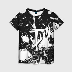 Футболка женская Doom белые краски, цвет: 3D-принт